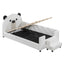 Upholstered Daybed With Bear Shaped Headboard, Hydraulic System And Breathable Fence