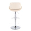 Fabrico - Contemporary Adjustable Bar Stool With Rounded T Footrest (Set of 2)