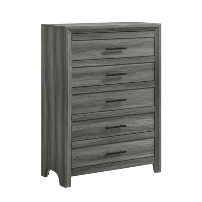 Denver - 5 Drawer Chest - Gray
