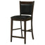 Upholstered Counter Height Stools (Set of 2) - Black / Espresso