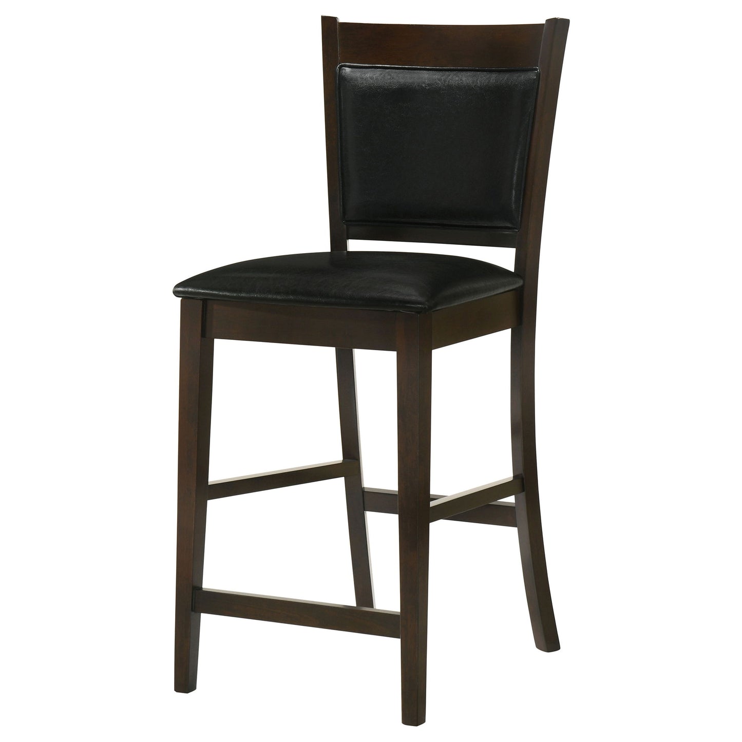 Upholstered Counter Height Stools (Set of 2) - Black / Espresso