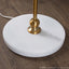 Leslie - Glam / Art Deco Floor Lamp - Gold / White