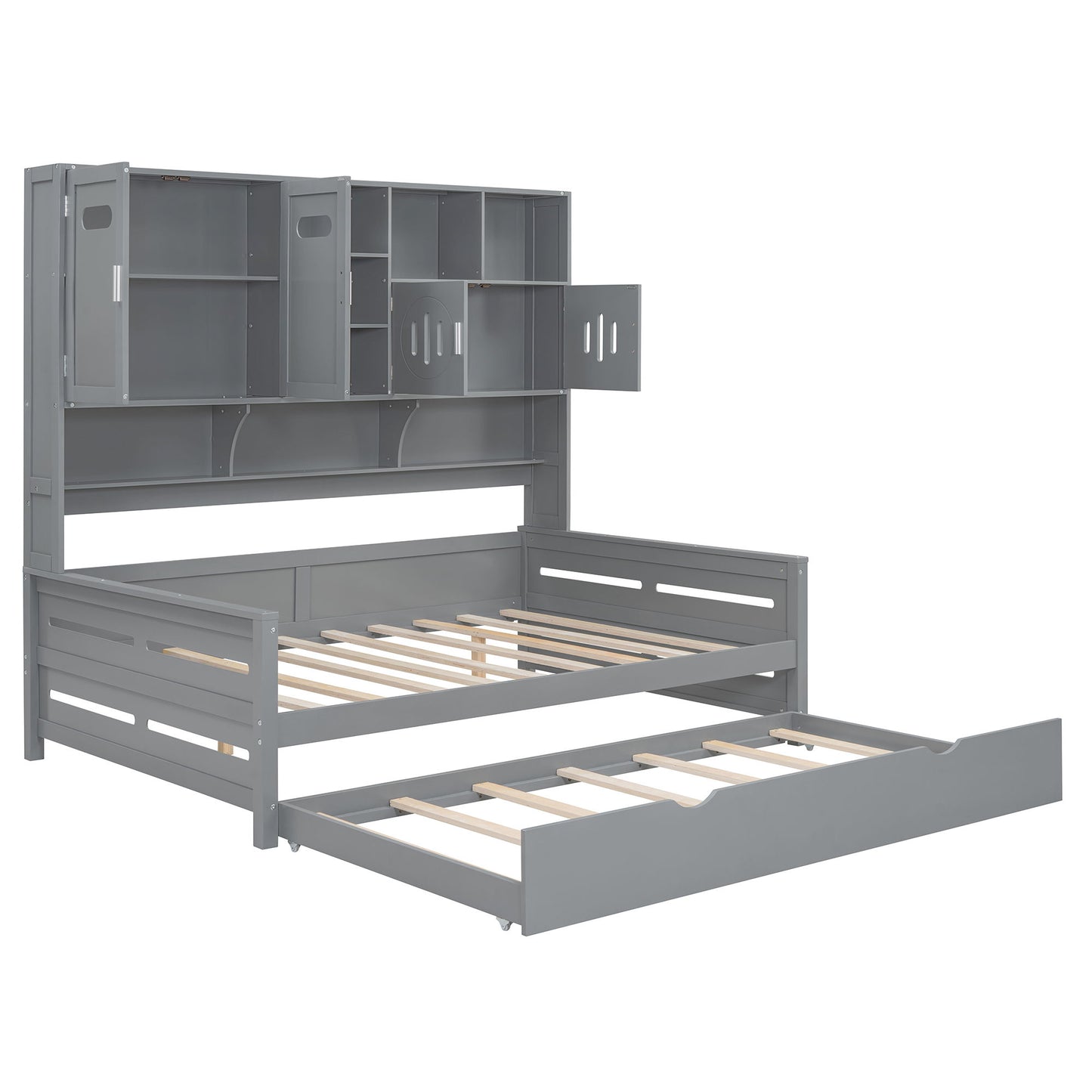 Daybed & All-In-One Cabinet And Shelf