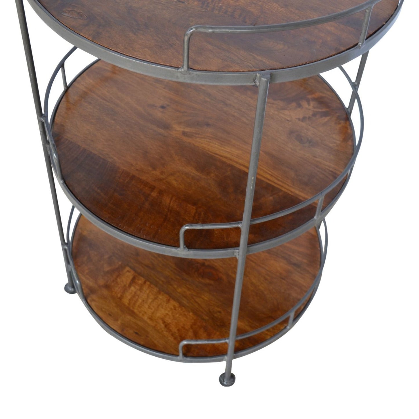 Round Butler Tray Table - Chestnut