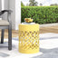 Outdoor Metal Large End Table, Modern Design