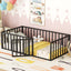 Metal Floor Bed Frame With Fence And Door