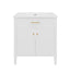 Bathroom Vanity With Sink, Soft Close Doors And Adjustable Shelf