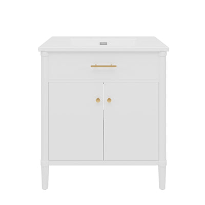 Bathroom Vanity With Sink, Soft Close Doors And Adjustable Shelf