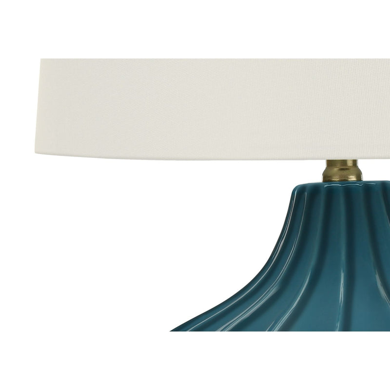 Iluminación, Lámpara de Mesa, Cerámica, Transicional - Azul