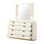 La Pierre - Rectangular Mirror & LED Lighting Panels - Beige