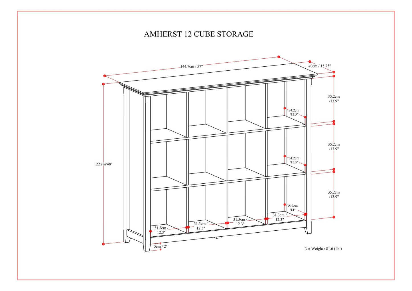 Amherst - Cube Storage Bookcase