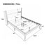 Platform Bed Frame With Upholstered Headboard, Slat Support