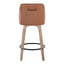 Hannah - Transitional Fixed Height Counter Stool With Swivel With Round Footrest (Set of 2)