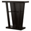 2 Shelf Console Table With V Shape Design - Brown