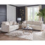 Rufo - Upholstered Curved Track Arm Chair - Beige
