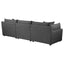 Tomasina - Modular Sofa With Cushions And Padded Arms - Black