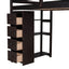 Loft Bed With Storage Drawers, Desk And Stairs With Shelves