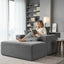 Convertible Chaise Lounge Chair With Wide Armrest & Throw Pillows