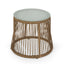 Conversation Set With Tempered Glass Table Top - Light Brown