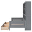 Daybed With Glass Door Storage Cabinets, Built In LED Lighting And Shelves