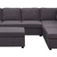 Cassia - 7 Seat Reversible Modular Sectional Sofa With Ottoman