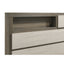 Eastern King Bed Bookcase Headboard With Hidden Storage - Oak