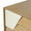 Japandi 2 Drawer Nightstand With Geometric Design
