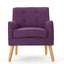 Modern Arm Chair With Tufted Back And Wooden Legs
