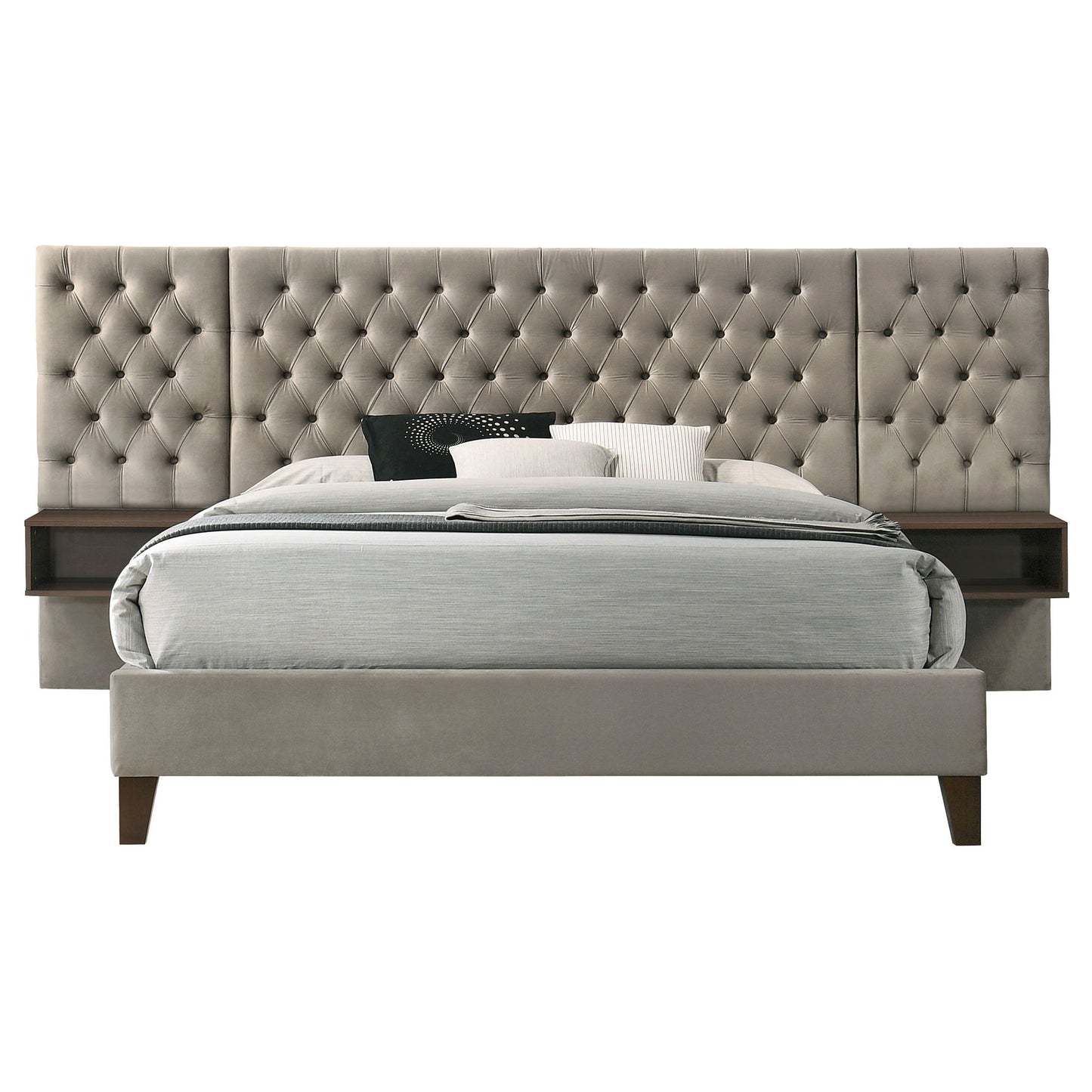 Kiah - Platform Bed With Floating Nightstands