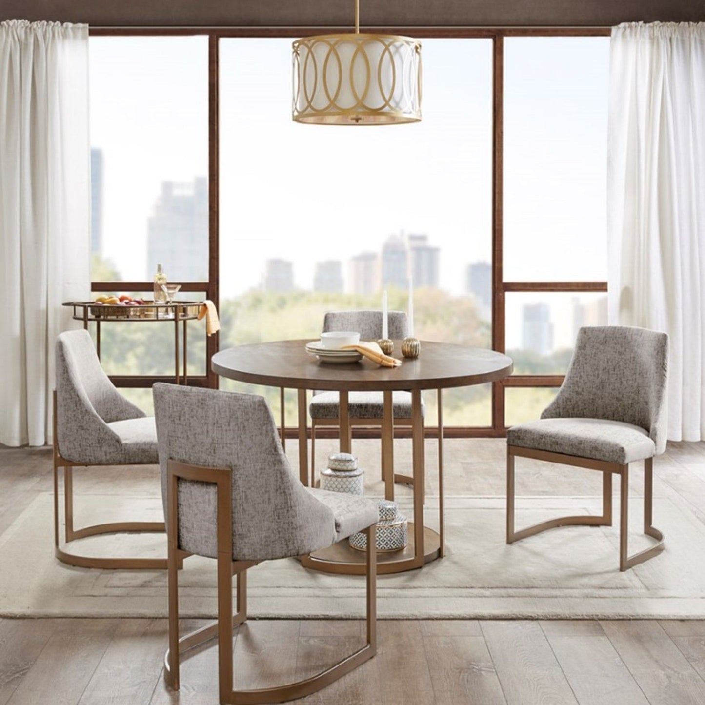 Contemporary Modern Accent Dining Chairs (Set of 2)