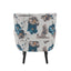 Armchair With Round Arm - White / Blue