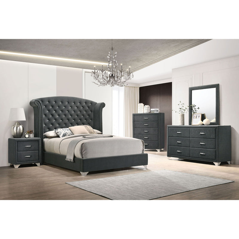 5 Drawer Bedroom Chest With Crystal Pulls