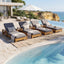 Chaise Lounge With 3 Fold Cushion Set, 3 Position Adjustable Backrest