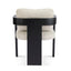 Dining Chairs With Pillow Back (Set of 2) - Beige / Black