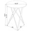 Halverson - Round Top Bar Table - White / Silver