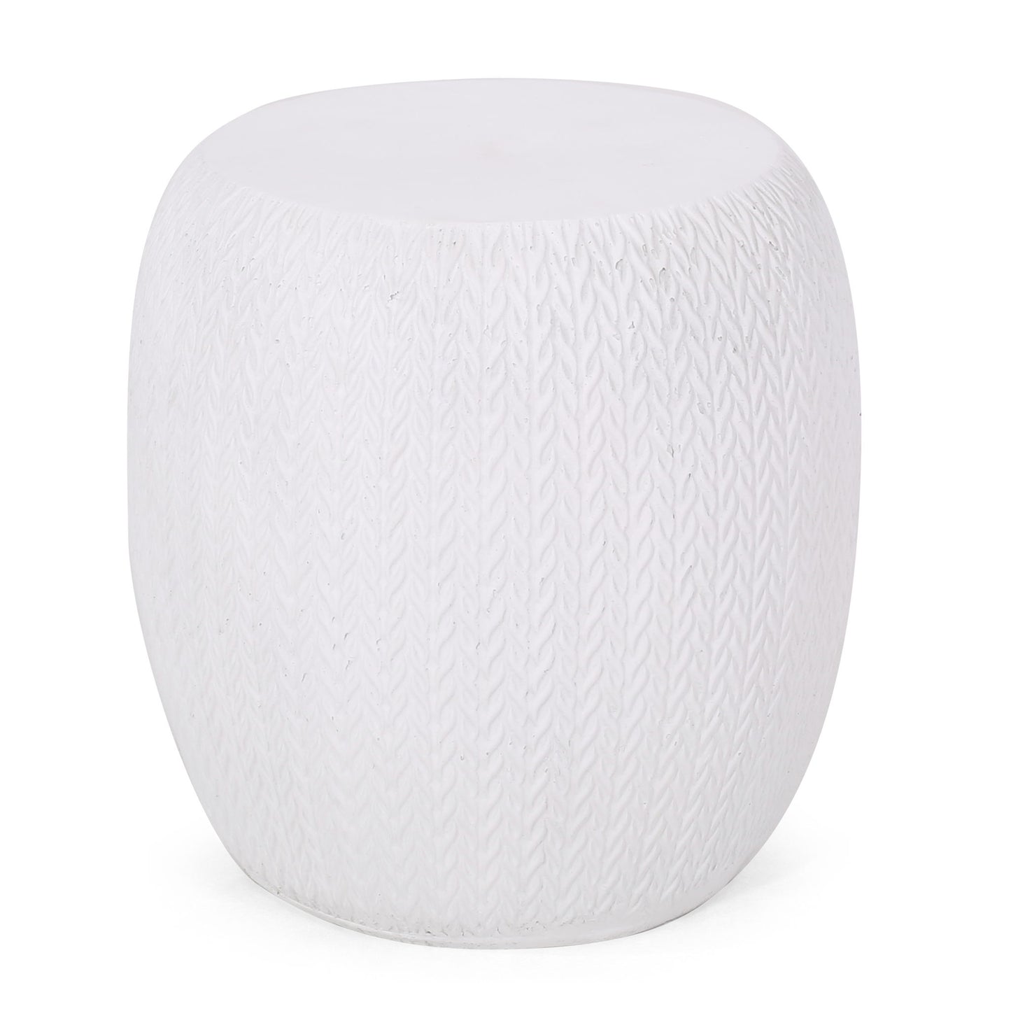Outdoor Lightweight, Concrete Side Table - Antique White
