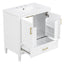 Elegant Fluted Bathroom Vanity With Sink, Soft Close Doors & Drawer