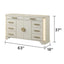 Jasmine - 8 Drawer Dresser With Side LED Lightning - Beige