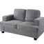 Modern Loveseat, Comfortable 2 Seater Couch With Deep Seating, Loose Back Cushions, Wide Arms