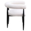 Notting - Upholstered Dining Arm Chair (Set of 2) In And Open C Shaped Backrest - Cream