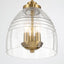 Ember - 3 Candle Lights Chain Pendant - Clear / Gold