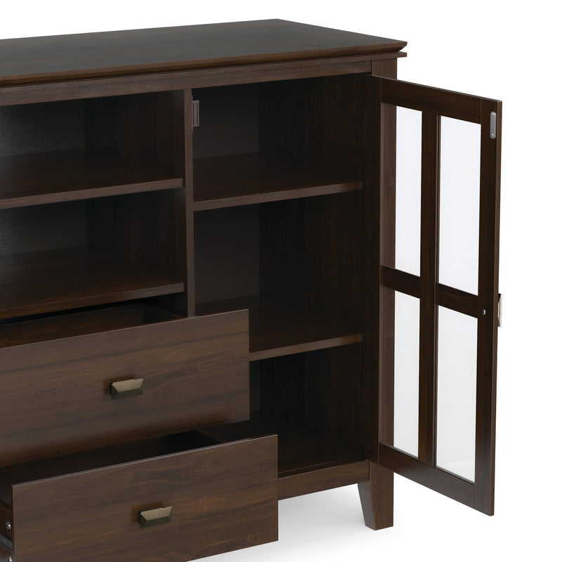 Artisan - Tall TV Media Stand - Natural Aged Brown