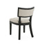 Farmhouse Style Fabric Upholstered Side Dining Chair Set