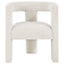Verda - Upholstered Accent Side Chair In Soft With Rounded Open Back And 3 Leg Base - White