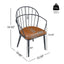 5 Piece Industrial Style Indoor Upholstered Dining Set With Metal Legs - Brown