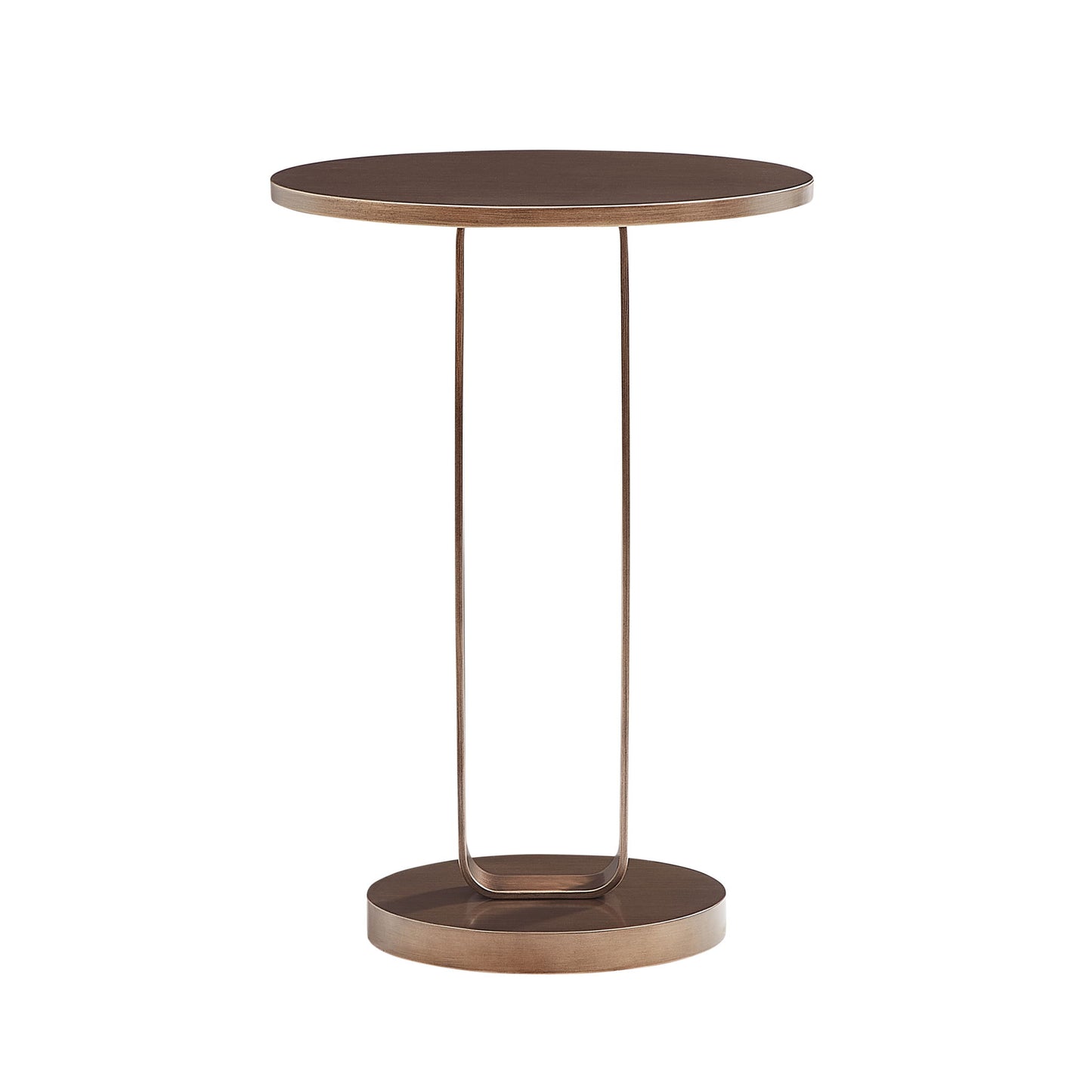 Tareel - Round Accent Table With Open Oval Pedestal - Antique Bronze