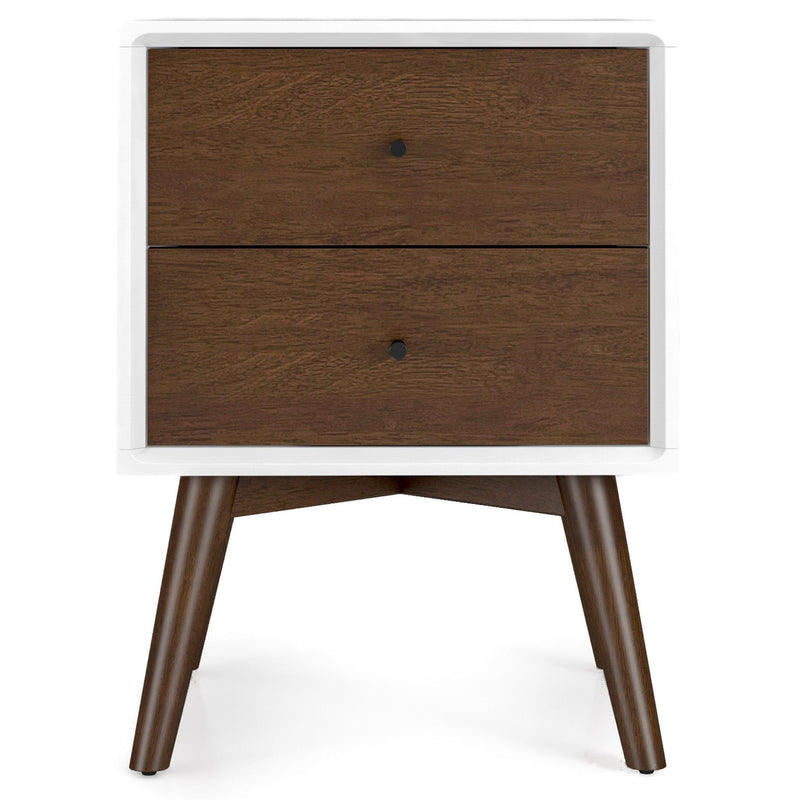 Caroline - Mid-Century Modern Style Night Stand 2 Drawer