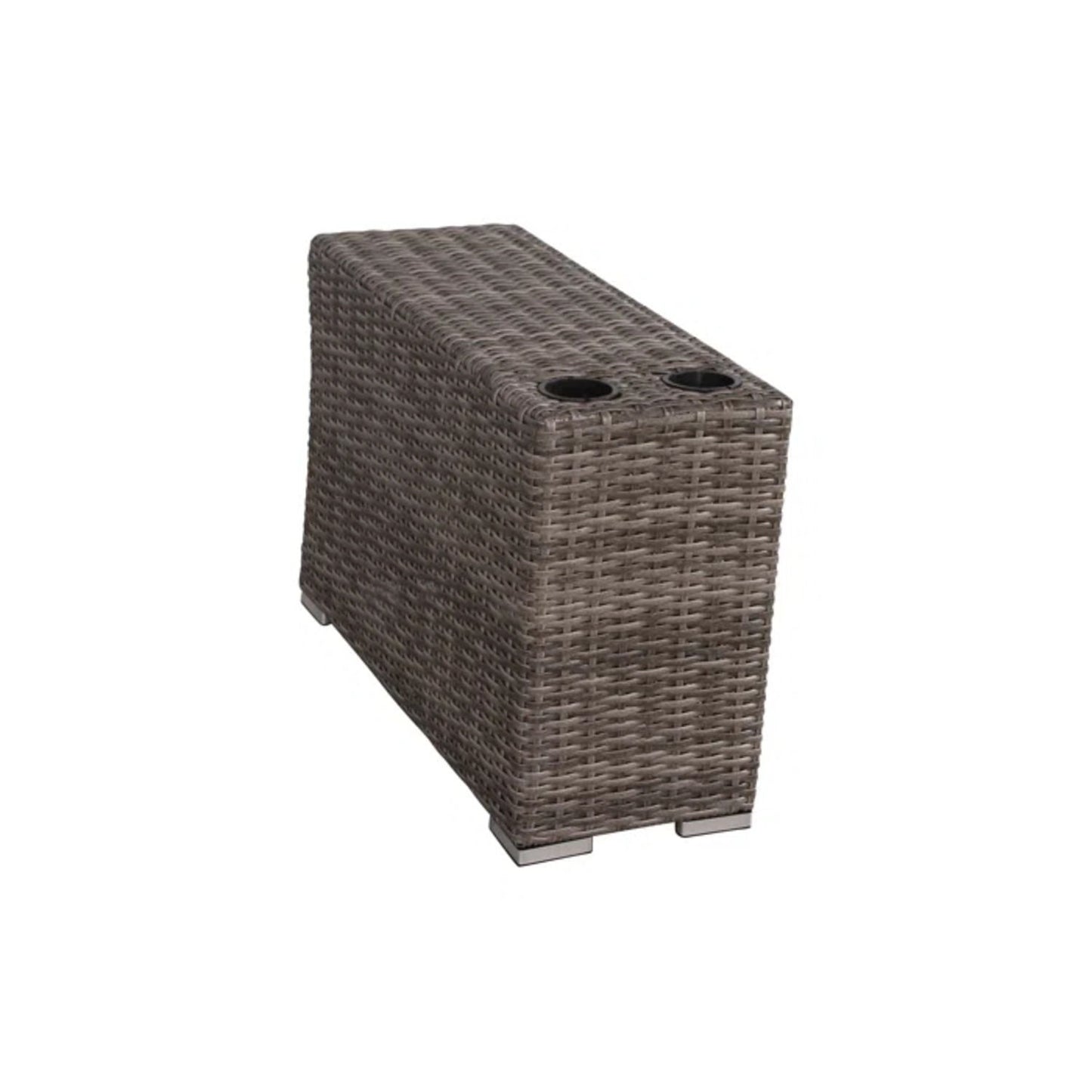 Wicker Seating Group Set With Table And Cushions