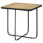 Travertine Accent Table Geometric Design - Brown