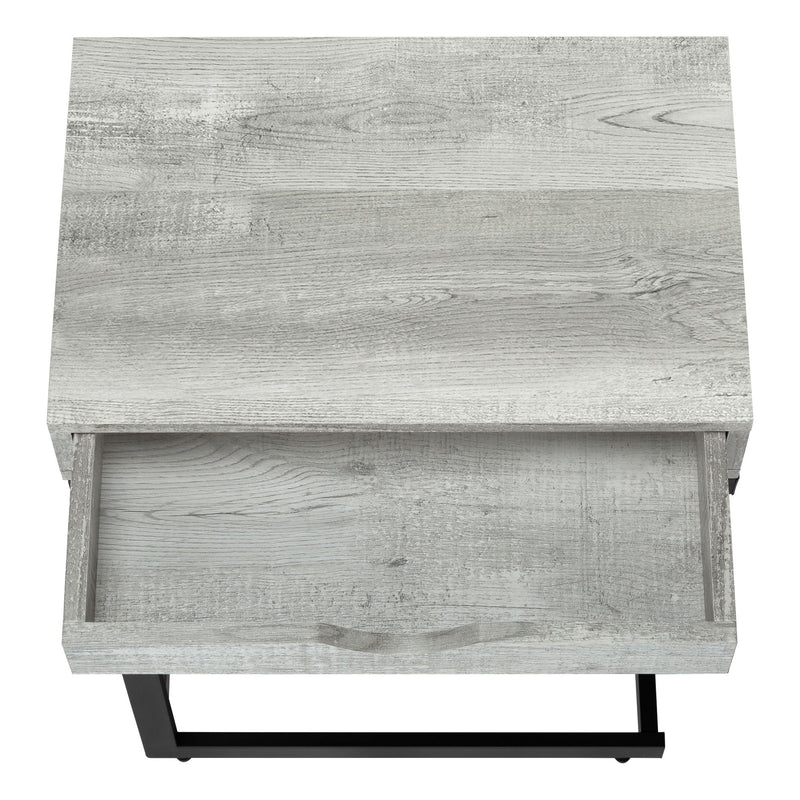 Accent Table, C - Shaped Stylish Modern - Gray